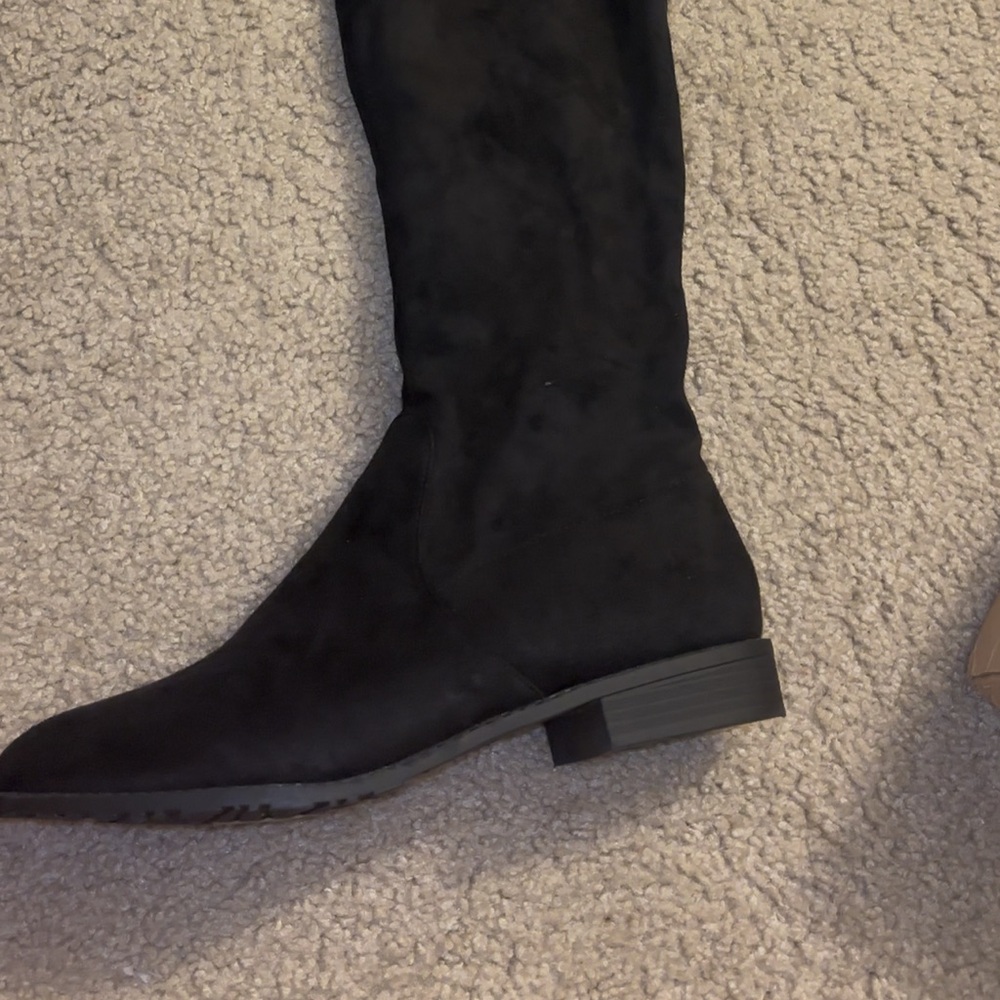 ANORAK Black Over-the-Knee Boots